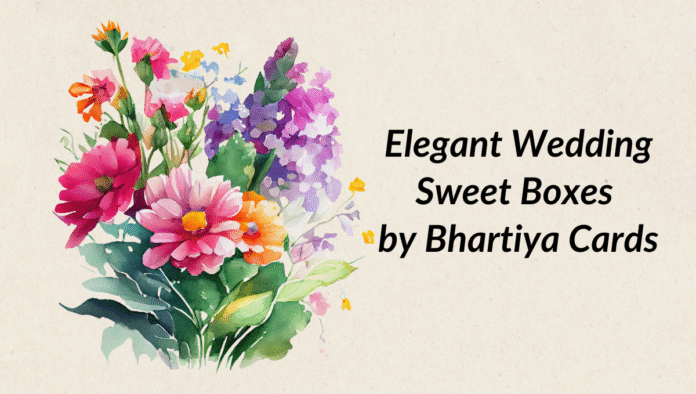Elegant Wedding Sweet Boxes by Bhartiya Cards wedding sweet boxes